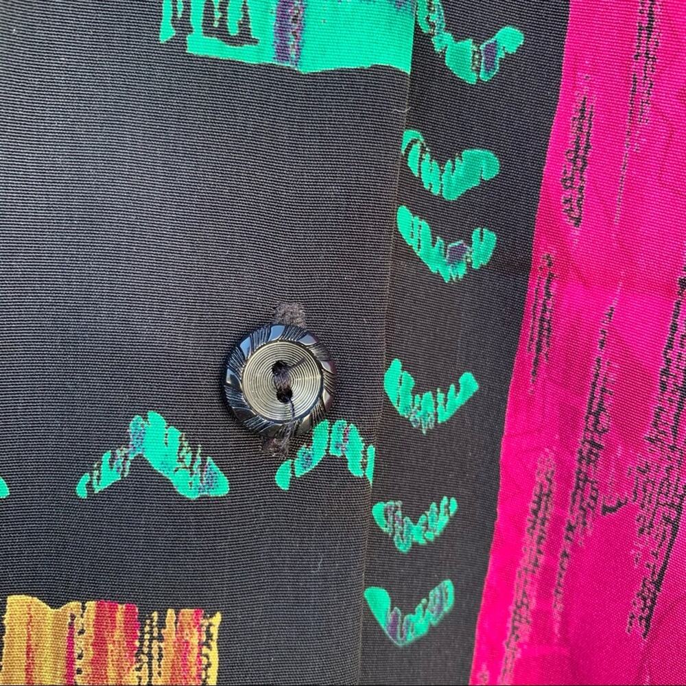 Vintage Caliche Collection abstract geometric button down blouse - Picture 5 of 6